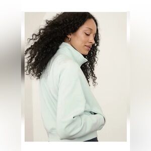 Athleta Forever Fleece 1/2 zip Crop Sweatshirt